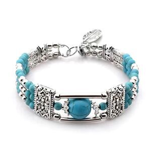 ‎BOHO VINTAGE DESIGN SILVER BRACELET